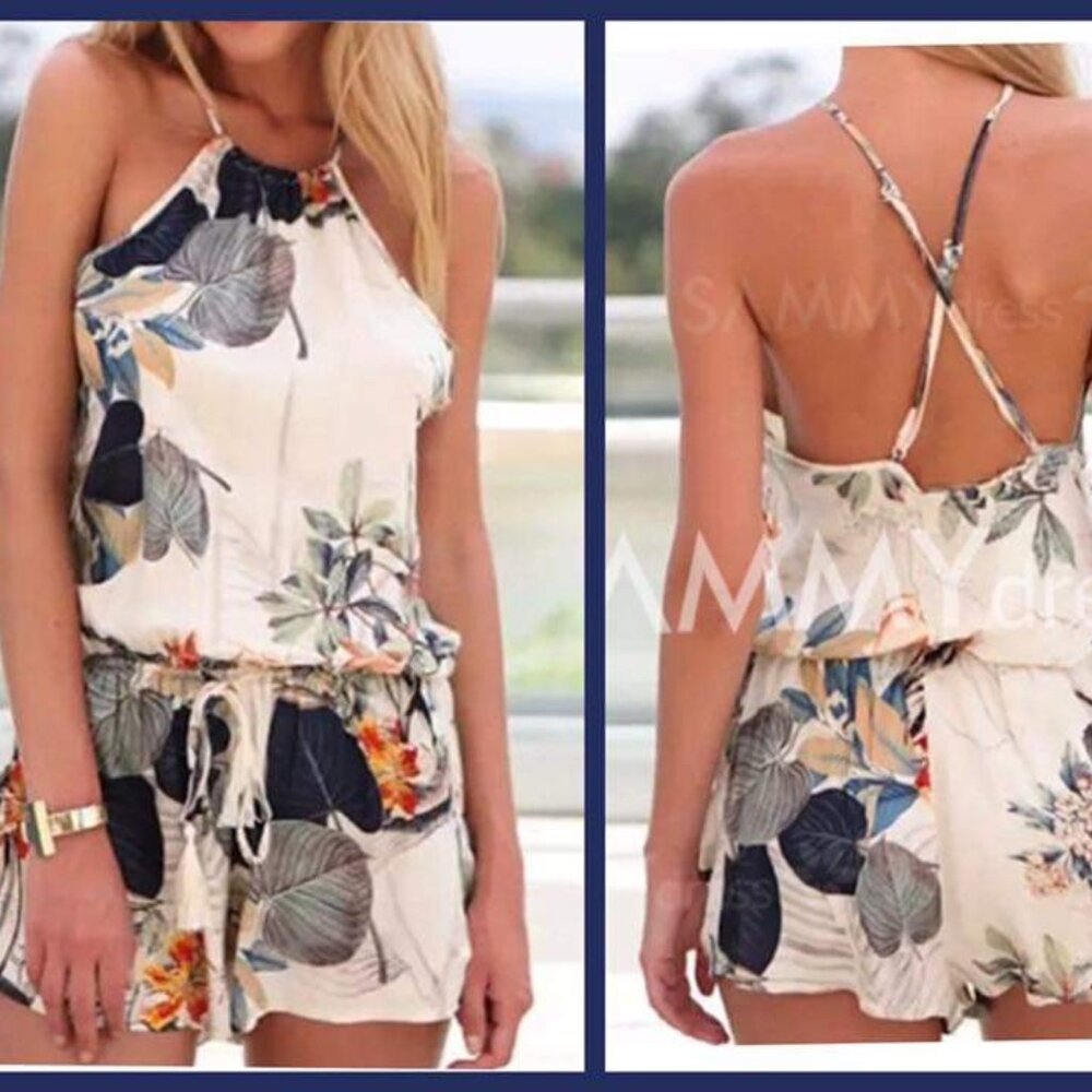 Tropical Print Romper MEDIUM